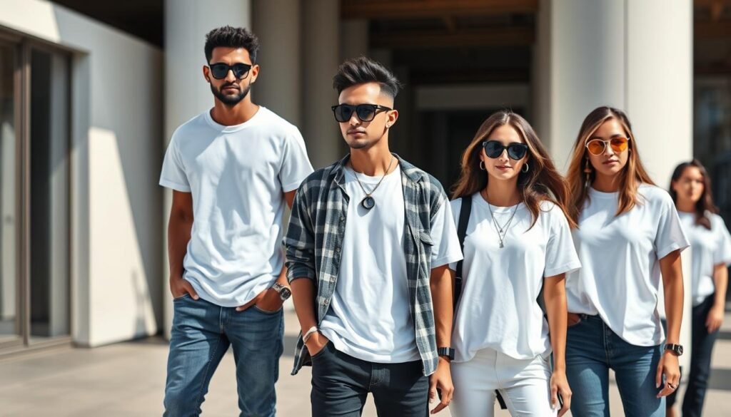 white t-shirt styling