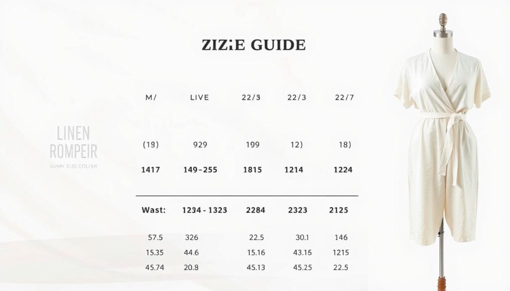 Linen Romper Sizing Guide